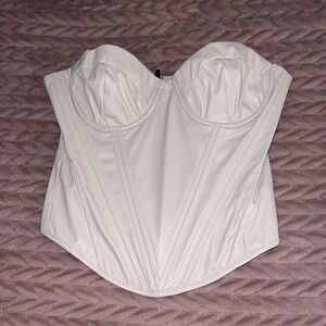 Faux Leather Corset Top